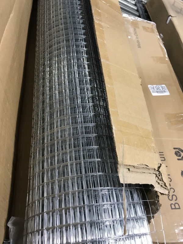 Photo 1 of Tongmo 48" x 100' Hardware Cloth, 1inch Mesh Galvanized Chicken Wire Fence, 19 Gauge Welded Wire Roll,Garden Fence, Poultry Netting for Rabbit/Duck/Chicken Coop