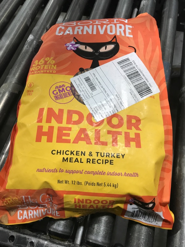 Photo 1 of Tiki Cat Born Carnivore Indoor Health Dry Cat Food, Chicken & Turkey Meal, 12 lbs. Bag