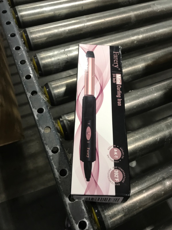 Photo 1 of FARERY Ceramic Mini Hair Curler for Short Hair, 3/4 Inch, Dual Voltage, Travel Size with Keratin & Argan Oil Infused, Curling Iron with Storage Bag