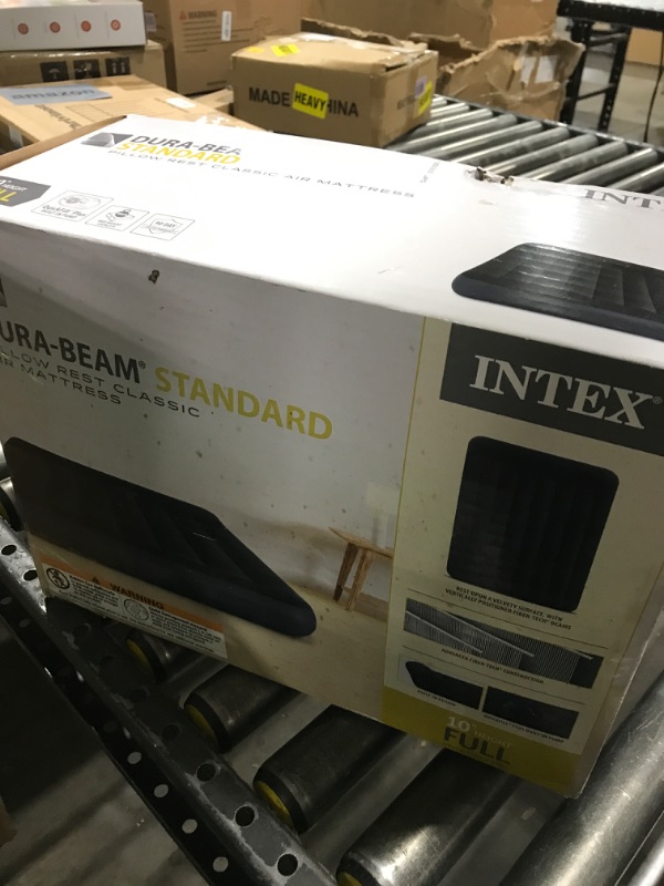 Photo 1 of INTEX 64147ED Dura-Beam Standard Pillow Rest Air Mattress: Fiber-Tech - Full Size - Built-in Electric Pump - 10in Bed Height - 600lb Weight CapacityLPNPMEJ8556182
