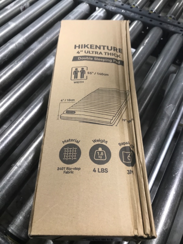 Photo 1 of Hikenture Double Sleeping Pad for Camping, 4" Extra-Thick Camping Mattress 2 Person, Inflatable & Ultralight Sleeping Mat for Backpacking, Hiking (Navy Foot Pump, Full XL)