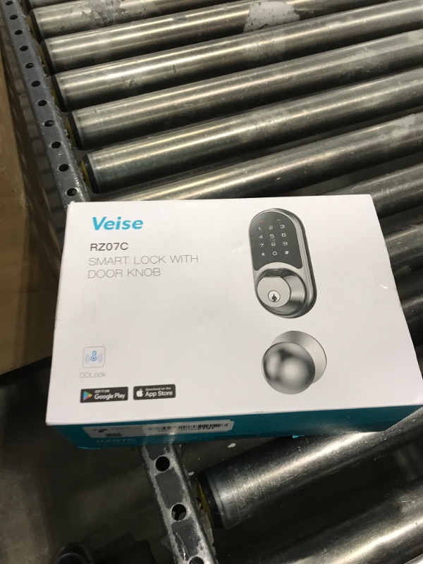 Photo 1 of Veise RZ07C Smart Locks for Front Door, 2 Knob Handle Set, Fingerprint Keyless Entry, App Control Biometric Lock, Electronic Digital Touchscreen Keypad Deadbolt, Easy Install, Auto Lock, Satin Nickel