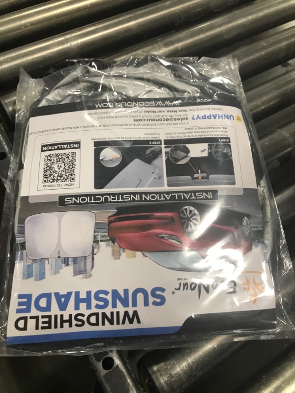 Photo 1 of EcoNour Windshield Sun Shade for Tesla Model 3/Y Cars (2016-2025) - Foldable Sun Shield - Upgraded Windshield Fits for Both Tesla Model Y Sunshade and Tesla Model 3 Sunshade