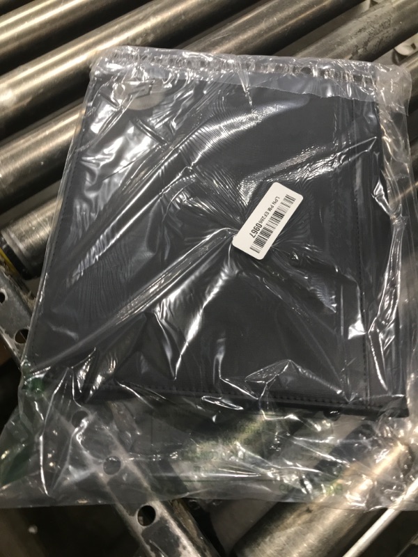 Photo 1 of FORZAROCKET 4 Pocket Toploader Binder, Holds 112 Top Loaders, 8 INCLUDED, Waterproof PU Leather, Archival Safe Pockets, Compatible with Sports, Trading Cards in 3"x4" Toploaders (Jeans Black)