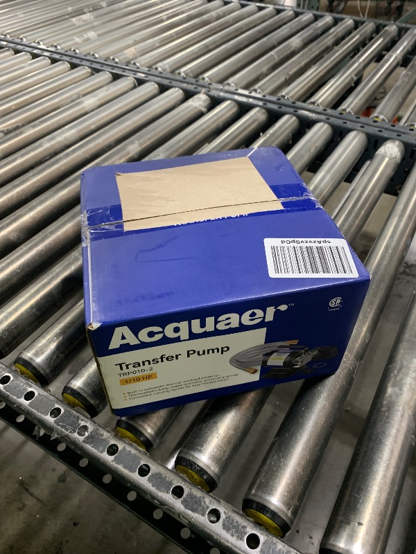 Photo 1 of Acquaer Portable Electric Utility Water Transfer Pump 115V 1/10 HP with Suction Hose Kit, Low Suction Water Removal