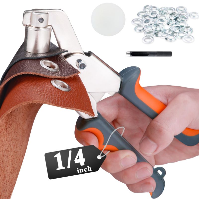 Photo 1 of Heavy Duty Grommet Tool Kit, 500 pcs 1/4 Inch 6mm Grommets, Eyelet Tool
