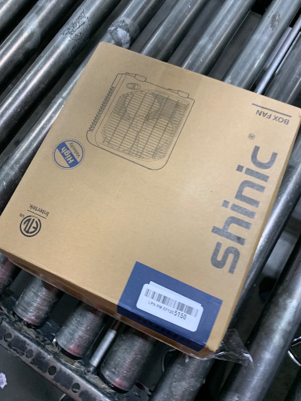 Photo 1 of shinic 10" Tabletop Box Fan for Bedroom, 2 Speeds, Quiet Table Fan with Strong Airflow, Energy Efficient Small Box Fan, Portable Kitchen Exhaust Fan for Bedroom Bathroom Office Dorm Workshop, White