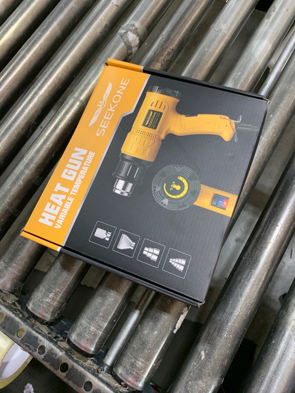 Photo 1 of SEEKONE Heat Gun 1800W 122?-1202??50?- 650??Fast Heating Heavy Duty Hot Air Gun Kit Variable Temperature Control Overheat Protection with 4 Nozzles for Crafts, Shrinking PVC, Stripping Paint(5.2FT)