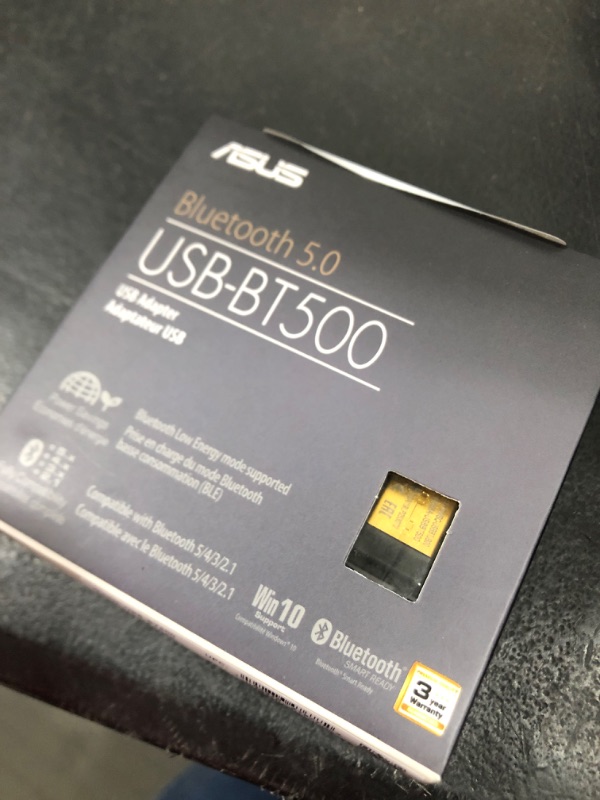 Photo 1 of ASUS USB-BT500 Bluetooth 5.0 USB Adapter with Ultra Small Design, Backward Compatible with Bluetooth 2.1/3.x/4.x