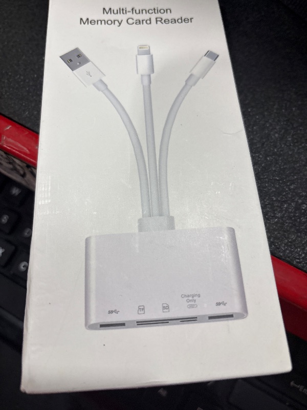Photo 1 of 5-in-1 Memory Card Reader, USB OTG Adapter & SD Card Reader for i-Phone/i-Pad, USB C and USB A Devices with Micro SD & SD Card Slots, Supports SD/Micro SD/SDHC/SDXC/MMC