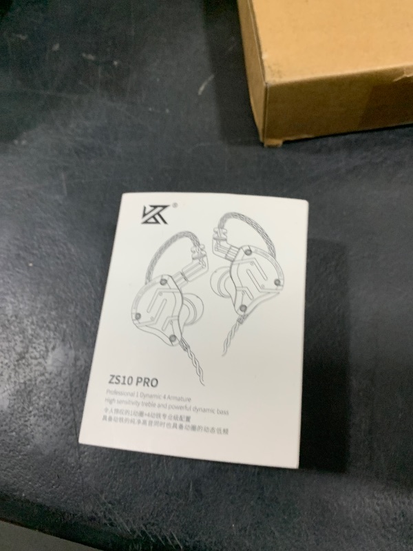 Photo 1 of Linsoul KZ ZS10 Pro, 4BA+1DD 5 Driver in Ear Monitor, HiFi Wired Earbuds, Gaming Earbuds, Hybrid IEM Earphones with Stainless Steel Faceplate, Detachable Cable for Musician(with Mic, Black)