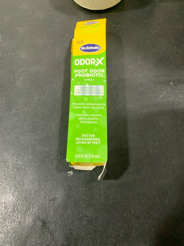 Photo 1 of Dr. Scholl's ODOR-X FOOT ODOR PROBIOTIC SPRAY, 4 oz // Immediately Eliminates The Worst Odors - Prevents Embarrasing Odors From Returning - Restores Skin's Microbiome