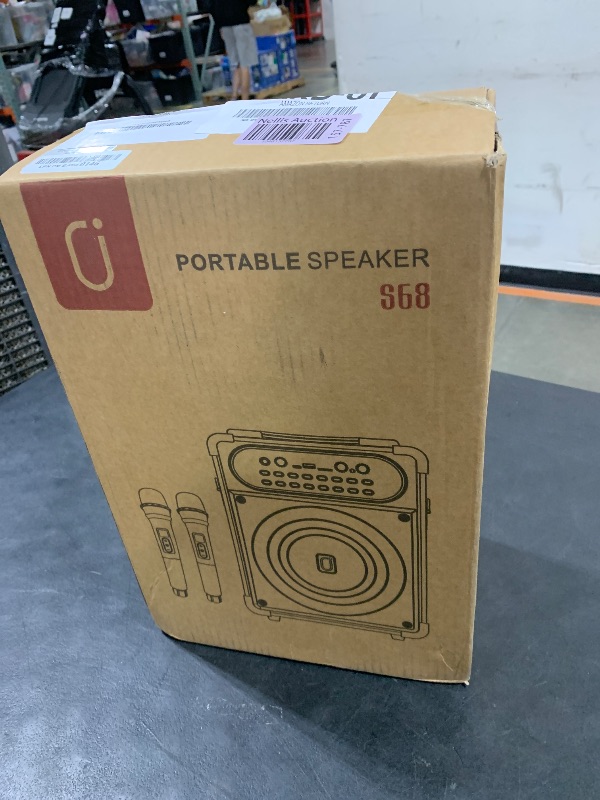 Photo 1 of HWWR Karaoke Machine with 2 Microphones, Portable Bluetooth 5.3 Karaoke Speaker for Outdoor Events,Gatherings and Parties, PA System with Echo Adjustment for Adults,Support TVs Connected via Auxiliary