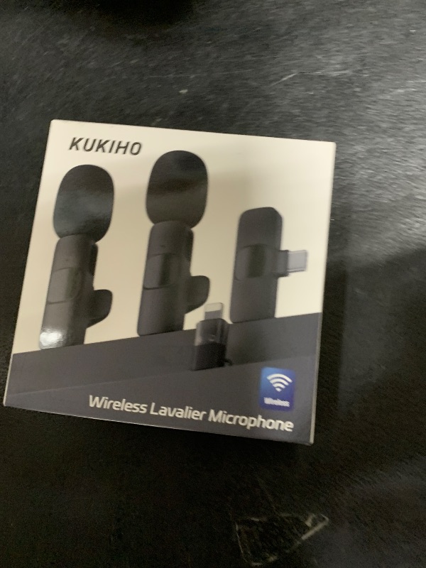 Photo 1 of 2 Pack Wireless Lavalier Microphone for iPhone iPad and Android Phone, Lapel Mic Plug and Play Wireless Mic Noise Reduction Mini Microphone for Video Recording Interview Podcast Vlog YouTube Tiktok