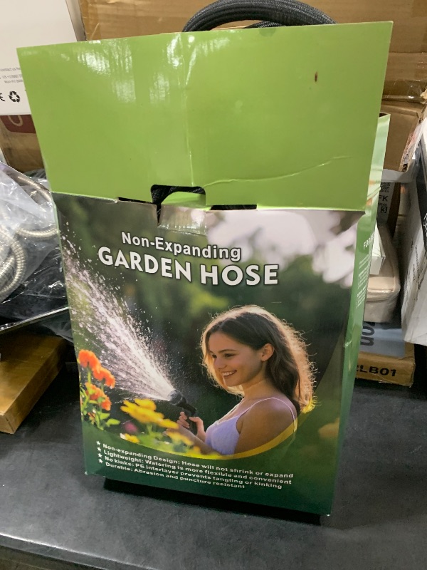 Photo 1 of Lipoliftco Garden Hose 100FT, Non-Expanding, Lightweight Hose, Leak-Proof Metal Interface, No-Knots, Easy to Carry, Wear-Resistant, Sturdy, Flexible, 3/4GHT, Water Hose for Yard, Garden, Outdoor