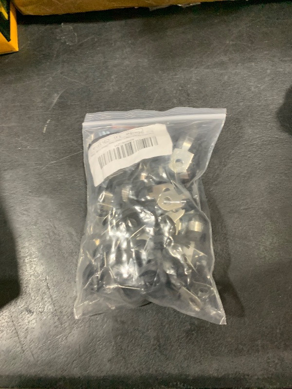 Photo 1 of Taiss 50PCS 3/8 Inch Cable Clamps 304 Stainless Steel Rubber Cushion Insulated Wire Clamps,Pipe Clamps,Loop Clamps,Hose Clamp,Metal Rubber Clips With Two Kinds Of Screws(10mm) F-098-10mm