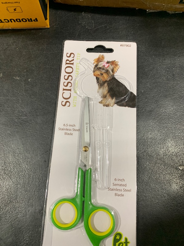 Photo 1 of Pet Magasin Japanese Stainless Steel Grooming Scissors (1) for Facial Hair and Larger for Body Trimming with Round Tip