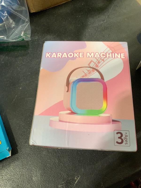 Photo 1 of Peski Karaoke Machine for Kids Adults, Portable Bluetooth Mini Karaoke Microphone Singing Speaker Karaoke Player with 2 Wireless Mic, for All Smartphones,Birthday, Family,Home Party(Yellow)