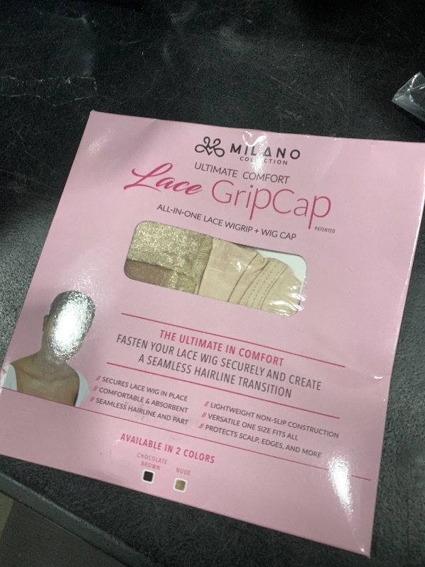 Photo 1 of MILANO COLLECTION Lace Wig Grip Cap for Women, Adjustable Wig Caps for Women Non Slip with Headband to Secure Lace Top Perfectly in Place, One Size Fits All, Nude