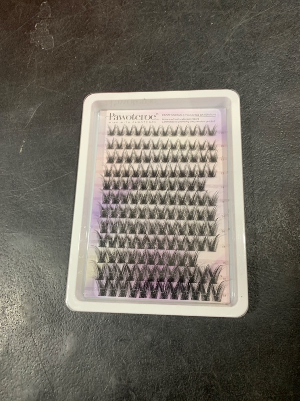 Photo 1 of Pawotence Lash Clusters Wispy Cluster Eyelash Extensions 10-18mm Individual Lashes DIY Cluster Lashes Extension Soft Comfortable Eyelash Clusters with Thin Band