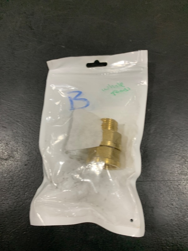 Photo 1 of BERANMEY  Pack Brass Pipe Fittings, 1/2" to 3/4" Pipe Reducer Adapter Coupler, 1/2" NPT Male Pipe x 3/4" NPT Female Pipe Fitting