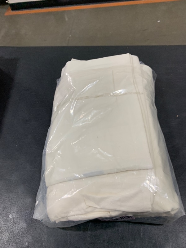 Photo 1 of Bedsure 100% Washed Cotton Duvet Cover Queen Size - Cream Minimalist Duvet Cover Linen Like for All Seasons- GentleSoft™ Plain Simple Cotton Bedding, 3 Pieces (Cream, Queen, 90"x90")