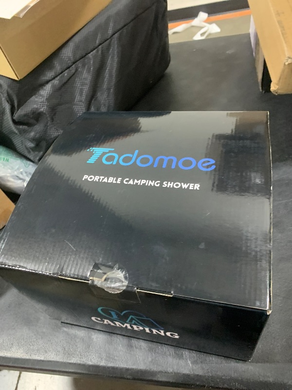 Photo 1 of Tadomoe Portable Shower for Camping, 5 Gal/20 L Solar Heating Camping Shower Bag with Upgraded Foot Pump,Portable Shower Head,Essential for Camping,Festivals, Overlanding, Beach Trips,Outdoor Showers