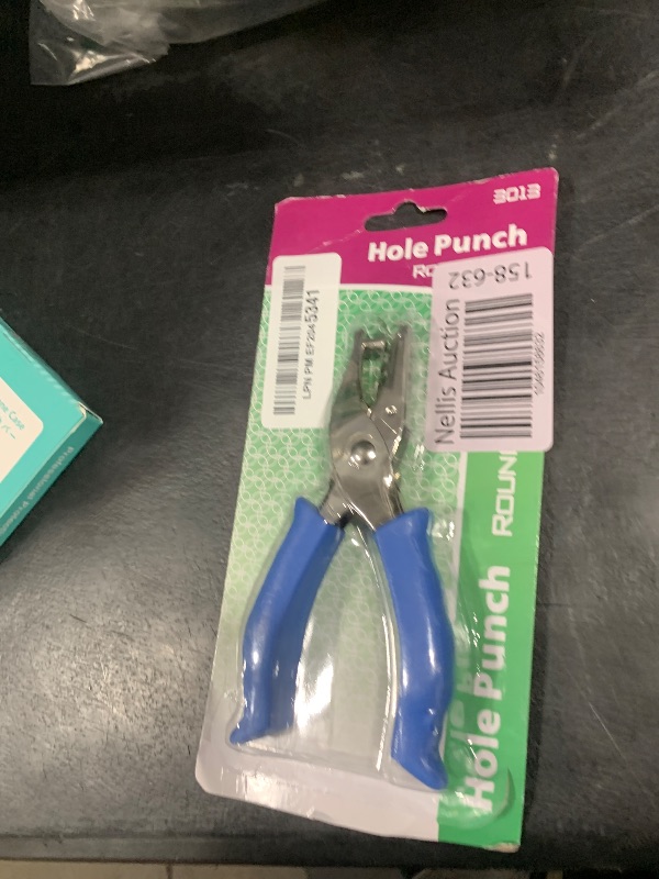 Photo 1 of Single Hole Punch 1/4” Paper Hole Puncher for Crafts, One Hole Puncher with Blue Soft Grip Handle for Kids and Adults, Handheld Circle Punch for Paper Crafts in Home, Office, Classroom