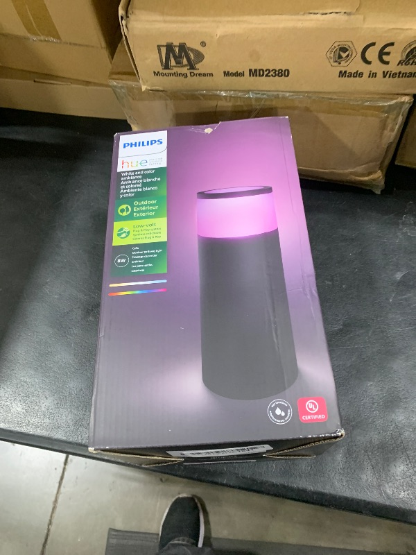 Photo 1 of Philips Hue Calla Outdoor Smart Pathway Light - White & Color Ambiance LED Walkway Lights - Low Voltage Lighting - 1 Pack - Requires Bridge and Power Supply - Control with App and Voice - Weatherproof