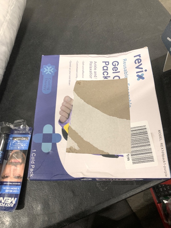 Photo 1 of REVIX Ankle Ice Pack Wrap Reusable Gel Foot Cold Pack for Post-Workout Recovery, Gel Ice Wrap for Plantar Relaxation, Promoting Ankle Flexibility, Purple