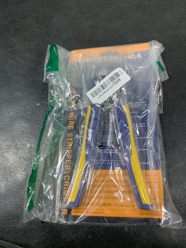 Photo 1 of haisstronica Self-Adjusting Wire Stripper, 3 in 1 Stripper/Cutter/Crimping Heavy Duty Automatic Electrical Wire Strippers for 10-24 AWG