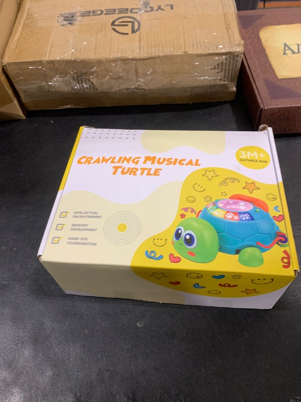 Photo 1 of Musical Turtle Baby Toys 6 to 12 Months, Infant Light up Music Toys Tummy Time Development, Crawling Toy for 7 8 9 10+ Month Old, Easter Christmas for Babies 4 5 6 12 Month Boy Girl