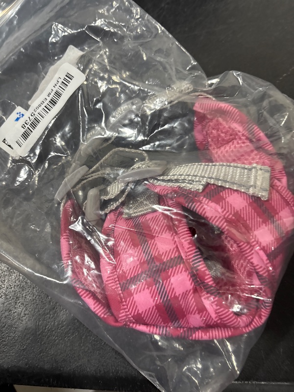 Photo 1 of Pawaboo Small Dog Harness and Leash Set, Puppy Harness X-Frame No Pull No Choke, Dog Vest Harness Adjustable for Small Medium Sized Dogs,Soft Breathable Pet Harness for Walking Outing, M, Pink Plaid