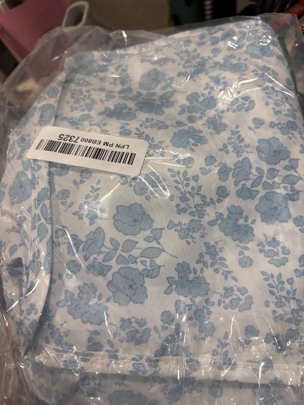 Photo 1 of 8 Set Packing Cubes for Suitcases,Packing Cube with Shoe, Cosmetics, Clothing, and Accessories Bags Packing Cubes for Travel Luggage Organizer Women Men(Blue Flowers)