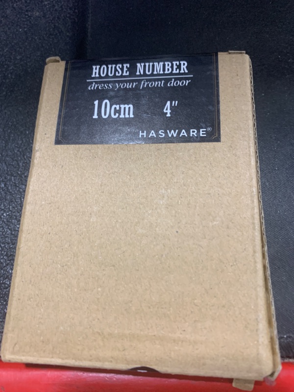 Photo 1 of HASWARE House Number Sign 4 inch Modern Door Numbers Signage Plaque Street Home Address Numerals Zinc Alloy (8, Black)