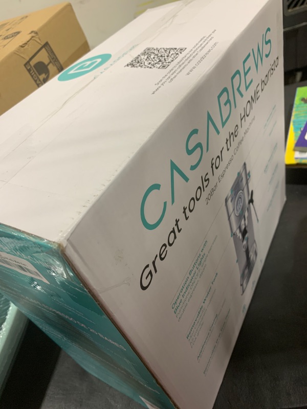 Photo 1 of CASABREWS CM5418 Espresso Machine 20 Bar, Compact Espresso Maker with Steam Milk Frother, Stainless Steel Coffee Machine with 34oz Removable Water Tank for Cappuccino, Latte, Silver