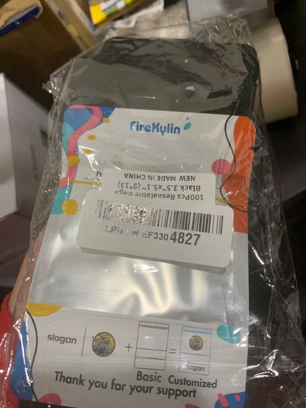 Photo 1 of 100 Pack Resealable Stand Up Bags,Smell Proof Pouch Sealable Foil Pouch Bags for Packaging (Black, 3.5" x 5.1")
