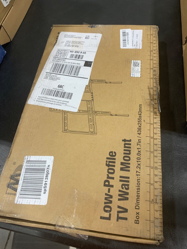 Photo 1 of Mounting Dream TV Mount Fixed for Most 42-84 Inch Flat Screen TVs, TV Wall Mount Bracket up to VESA 600 x 400mm and 132 lbs - Fits 16"/18"/24" Studs - Low Profile and Space Saving MD2163-K
