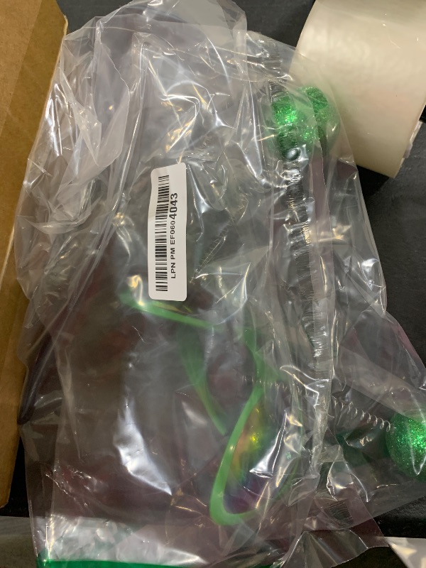 Photo 1 of Cheerin Green Alien Headband and Glasses - Martian Antenna Headband - Glitter Ball Head Boppers - Space Theme Costume - Alien Costume Accessories