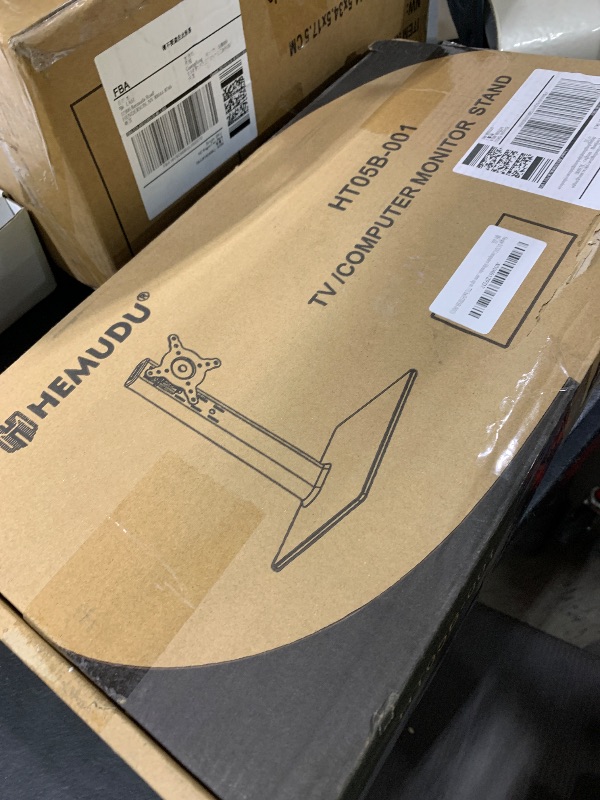 Photo 1 of Single LCD Computer Monitor Free-Standing Desk Stand Mount Riser for 13 inch to 32 inch screen with Swivel, Height Adjustable, Rotation, Vesa Base Stand Holds One (1) Screen up to 77Lbs(HT05B-001))
