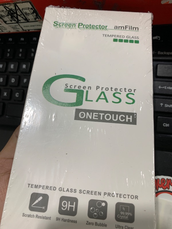 Photo 1 of amFilm Auto-Alignment OneTouch for iPhone 16 Pro [6.3''] Screen Protector + Camera Lens Protector, Tempered Glass, 30 seconds Installation, Bubble Free, Case Friendly, Anti-Scratch [2+2 Pack]