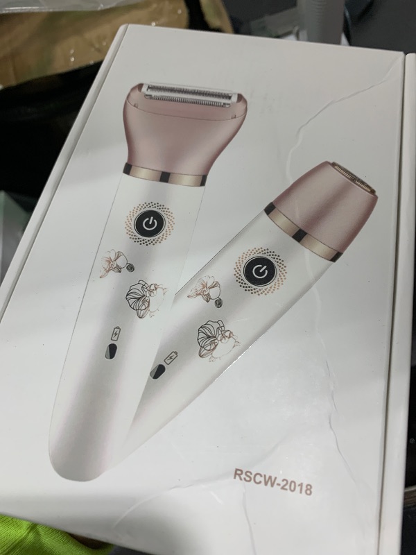 Photo 1 of Electric Razor for Women - Painless 2-in-1 Shaver for Women Hair Remover for Face, Legs and Underarm Wet & Dry, Portable Bikini Trimmer, Lady Hair Removal with 2 Trimmer Heads- Micro USB Recharge