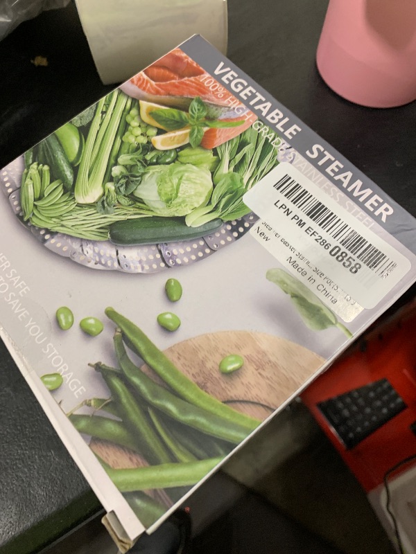 Photo 1 of Consevisen Vegetable Steamer Basket for Cooking Food, Stainless Steel Veggie Steam Basket for Pot, Folding Expandable Steaming Insert with Extendable Handle Fits Various Size Pot, 5.1" to 9"