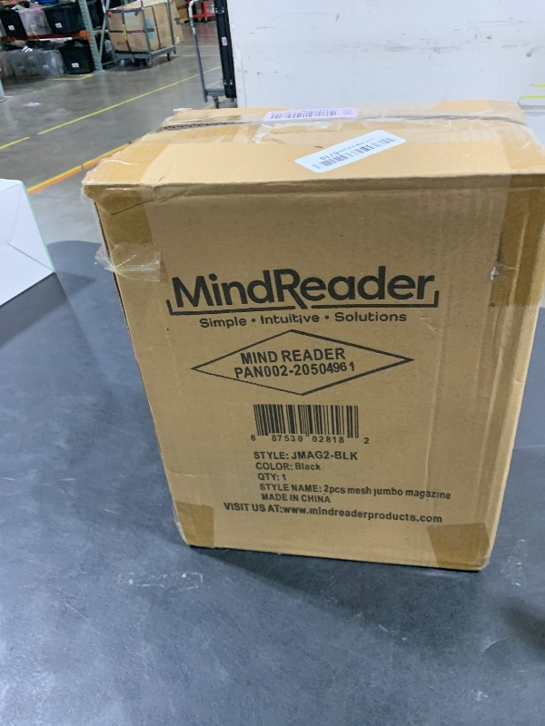 Photo 1 of Mind Reader Vertical File Storage, Set of 2, Desktop Organizer, Workspace, Office, Metal Mesh, 6.25" L x 10" W x 12.5" H, Black
