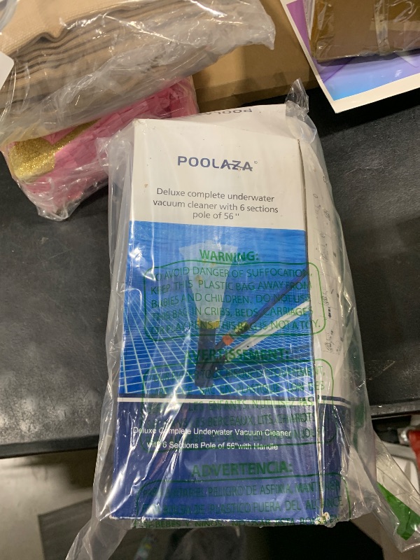 Photo 1 of POOLAZA Manual Pool Vacuum for Above Ground Pool(2025 Upgrade) with Fine Mesh Bag& 56" Pole, Handheld Pool Vacuum Jet Underwater Cleaner, Spa Pool Vacuum Cleaner Attach to Garden Hose