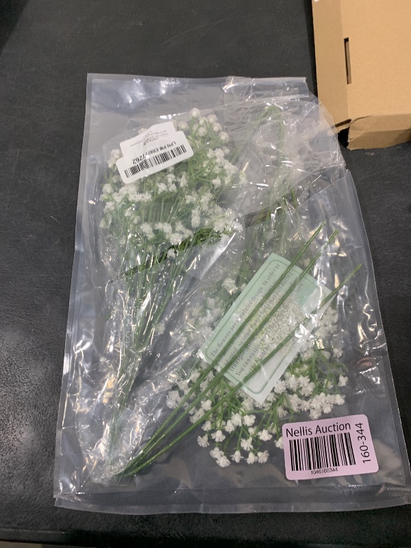 Photo 1 of MAQIAHN 6 Baby Breath Artificial Flowers - Babies Breath Flowers Artificial Bulk Faux Flowers Bouquet White Flores Greenery Real Touch Fake Flowers Arrangements Wedding Centerpieces Tables Decorations