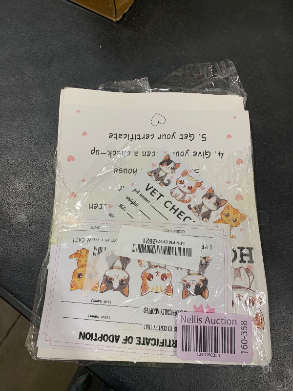 Photo 1 of 29 Pcs Kitten Adoption Certificate Set Including 12 Cat Adoption Certificates 12 Check up Certificate 5 Signs Animals for Kitten Birthday Party Favors Supplies Animals Adoption Party Decorations