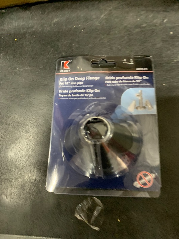 Photo 1 of Plumb Pak K857-21 Clip on Deep Flange Cover for 1/2 in. Pipe, Silver