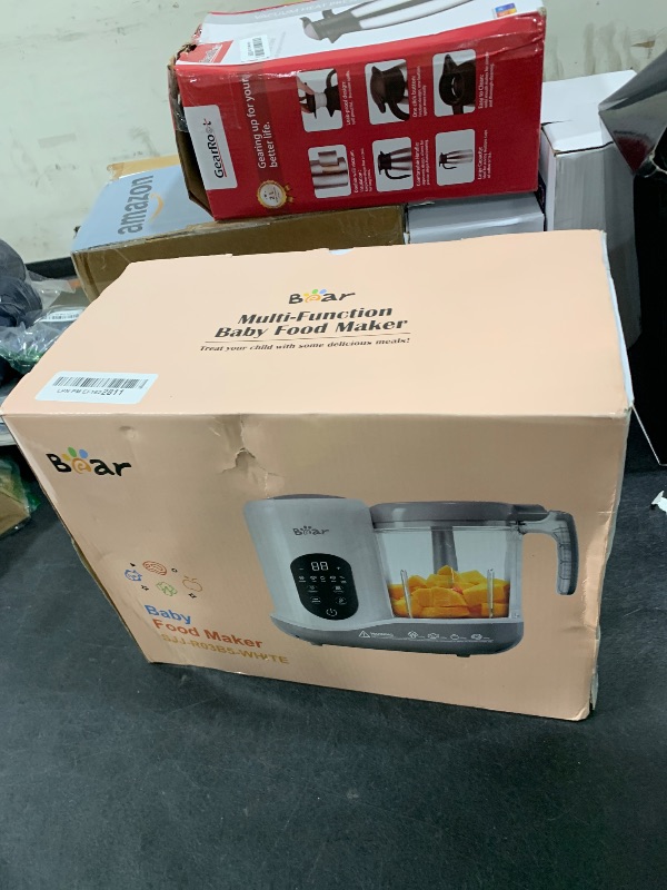 Photo 1 of BEAR 2024 Baby Food Maker | One Step Baby Food Processor Steamer Puree Blender | Auto Cooking & Grinding | Baby Food Puree Maker with Self Cleans | Touch Screen Control, White