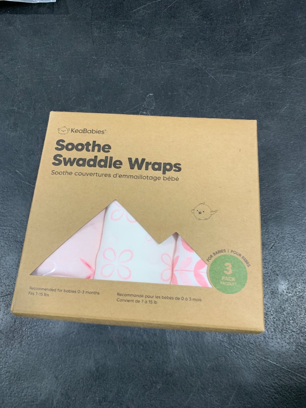 Photo 1 of 3-Pack Organic Baby Swaddle Sleep Sacks - Swaddles for Newborns, Infant 0-3 Months, Baby Girls, Boys, Soft & Snug Newborn Sleep Sack, Nursery Swaddling Blankets (Blossom)